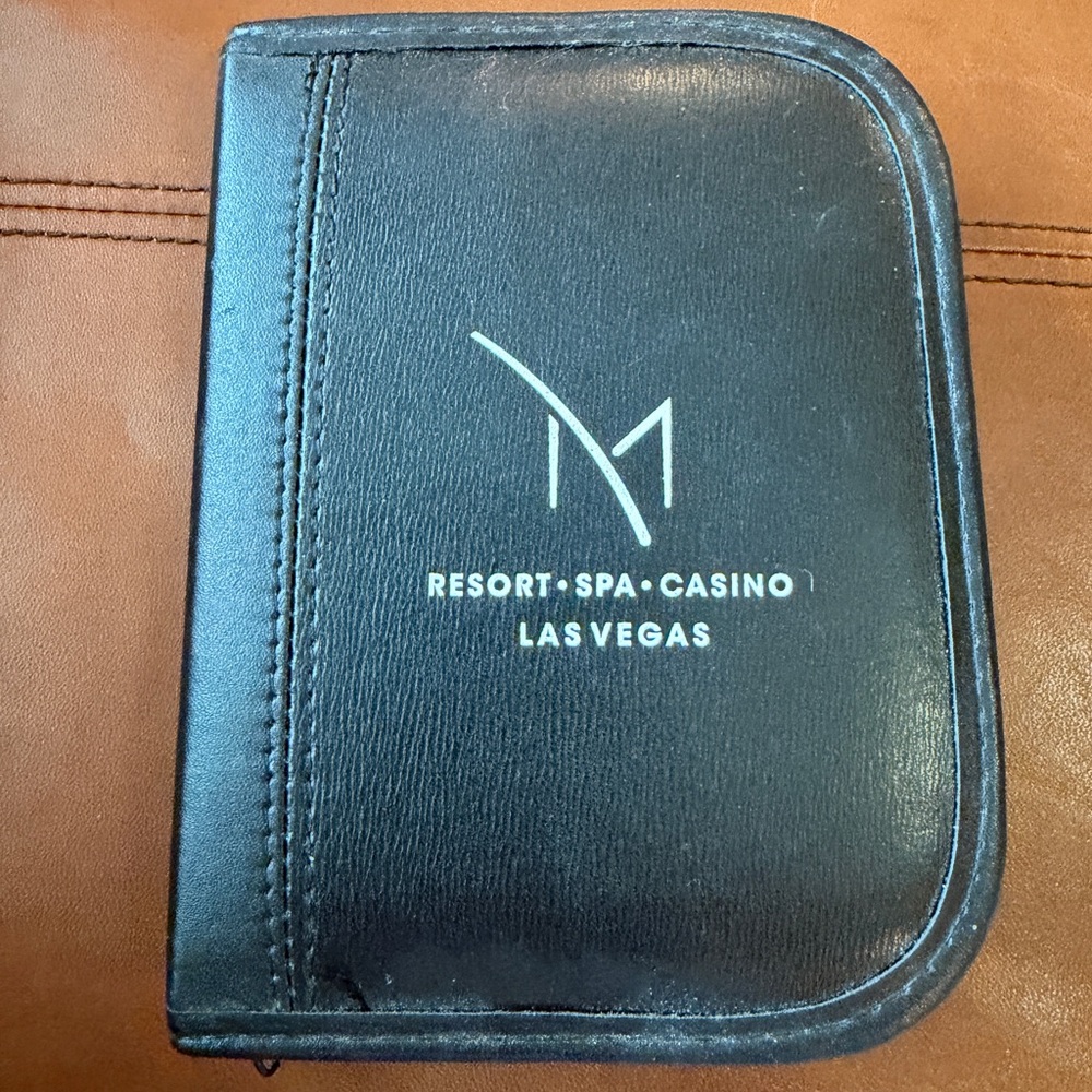 New Black Leather Resort Spa Casino Cards Case
